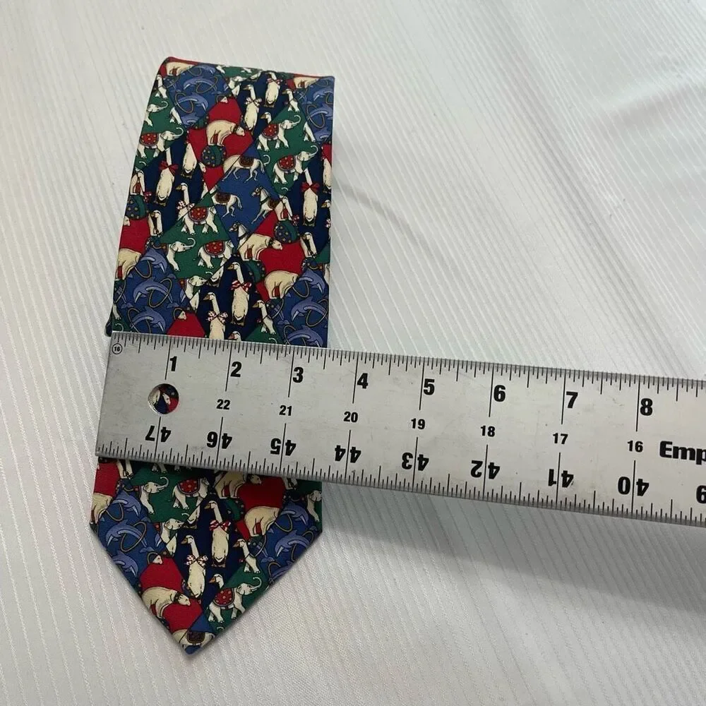 Brooks Brothers Silk Polar Bear Elephant Duck Dolphin Animal Tie Necktie